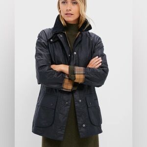 Barbour Navy Beadnell Wax Jacket